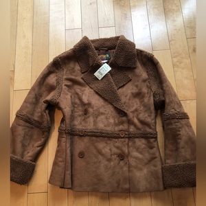 BNWT Sherpa Suede-like Jacket